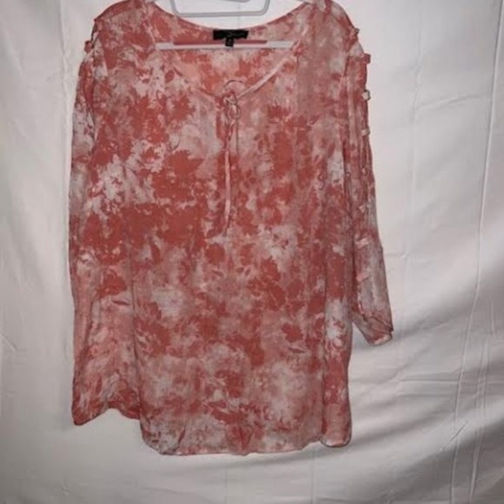 FRED DAVID WOMEN'S TOP 3/4 SLEEVE SZ 1X/ PLUS SIZE